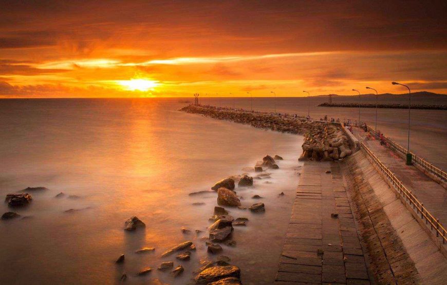 Sunset And Night  Squid Fishing